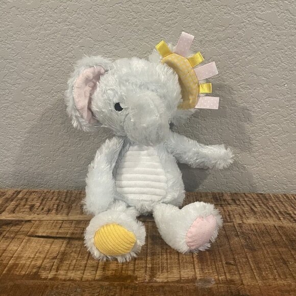 Sensory Snuggables From The Land Of Make Believe Ideas Elephant Plush Rattle Toy - Picture 2 of 7